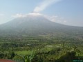 On the tour to Borobudur. A nice mountain covered in clouds